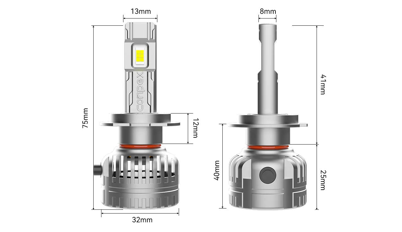 ES1 LED HEADLIGHT — dimensions