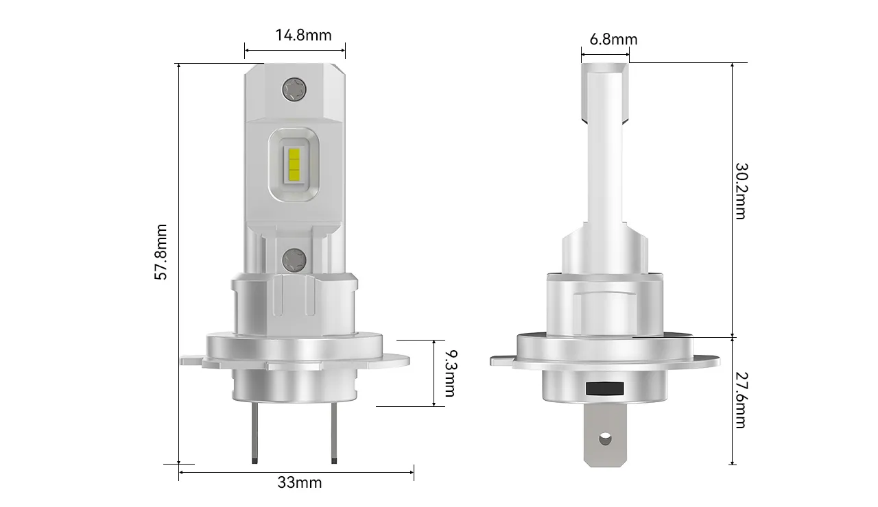 Z22-H7 LED HEADLIGHT — dimensions