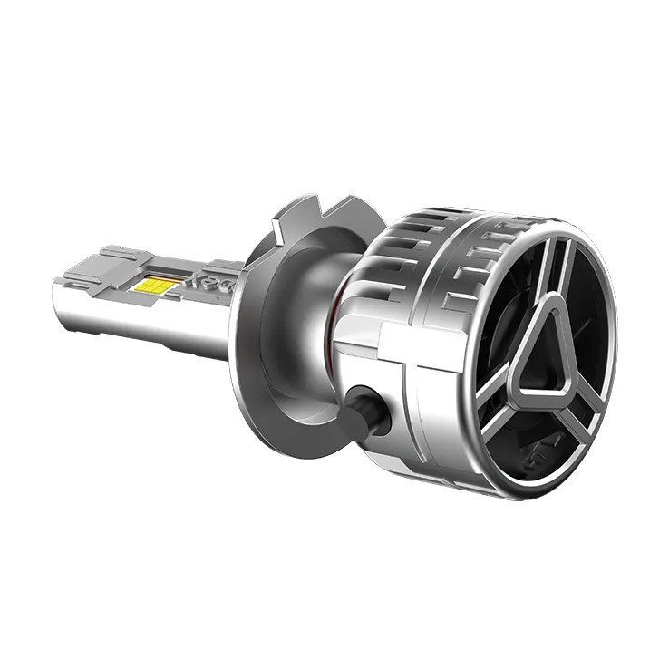 A detailed look at the rear of the ES1 bulb, showing the hydraulic fan which, combined with a copper tube, provides efficient cooling for stable, long-lasting brightness.