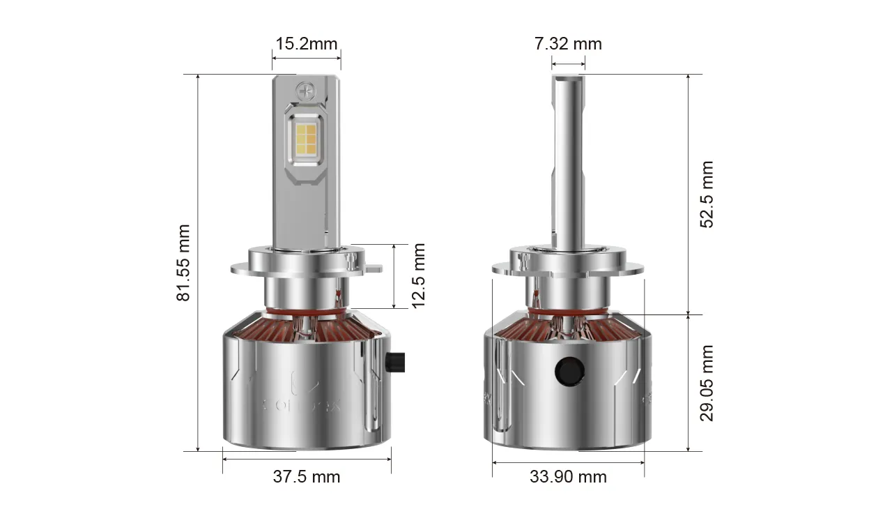 RX10-3S LED HEADLIGHT — dimensions