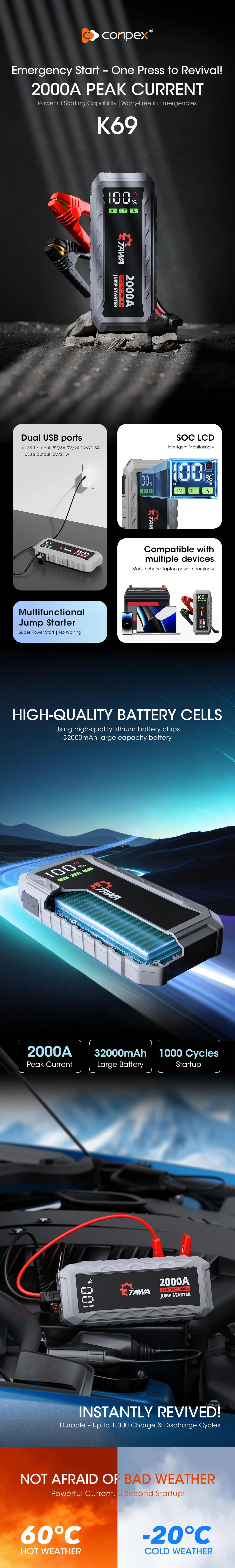 K69 Jump Starters — product details