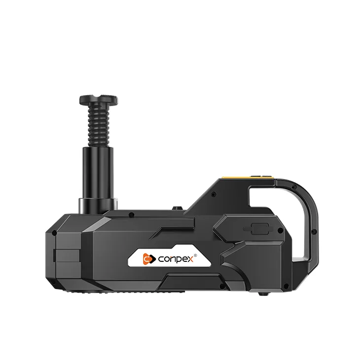 A clear side profile of the B05-5T electric hydraulic jack, displaying its sleek, modern design and the extended lifting mechanism.