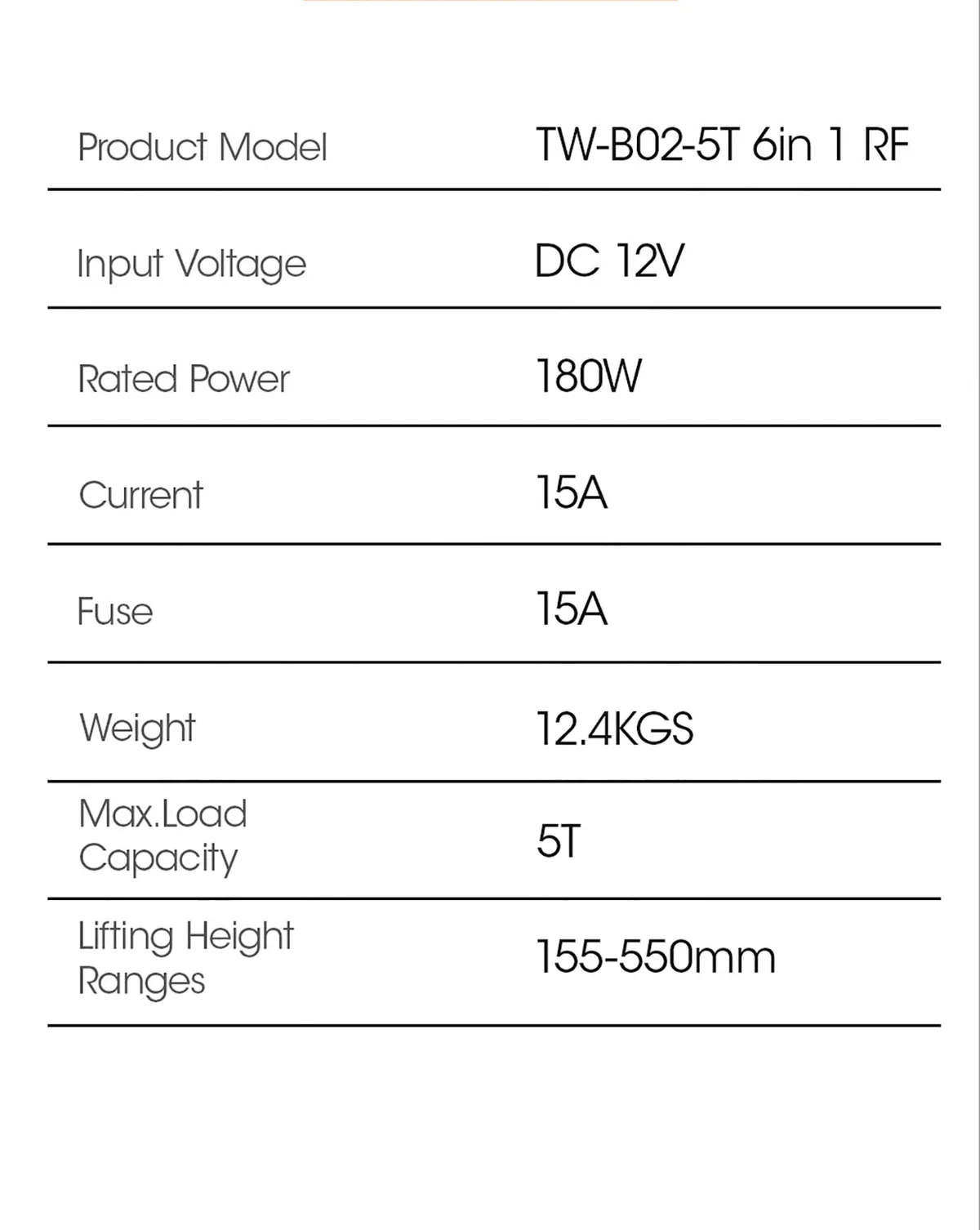 B02-5T ELECTRIC JACK — product details